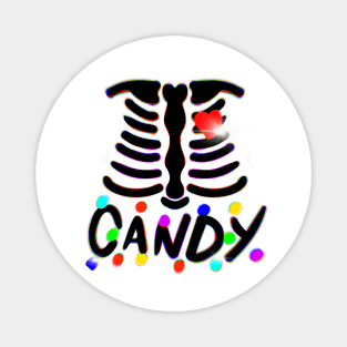 Skeleton Ribcage Candy Belly Halloween Costume Magnet